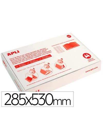 Forralibro apli pvc con solapa ajustable adhesivo 285x530 mm