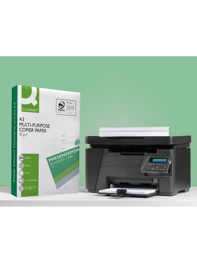 Papel fotocopiadora q-connect economy din a3 80 gramos paquete de 500 hojas