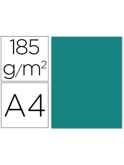 Cartulina guarro din a4 verde menta 185 gr paquete de 50 hojas