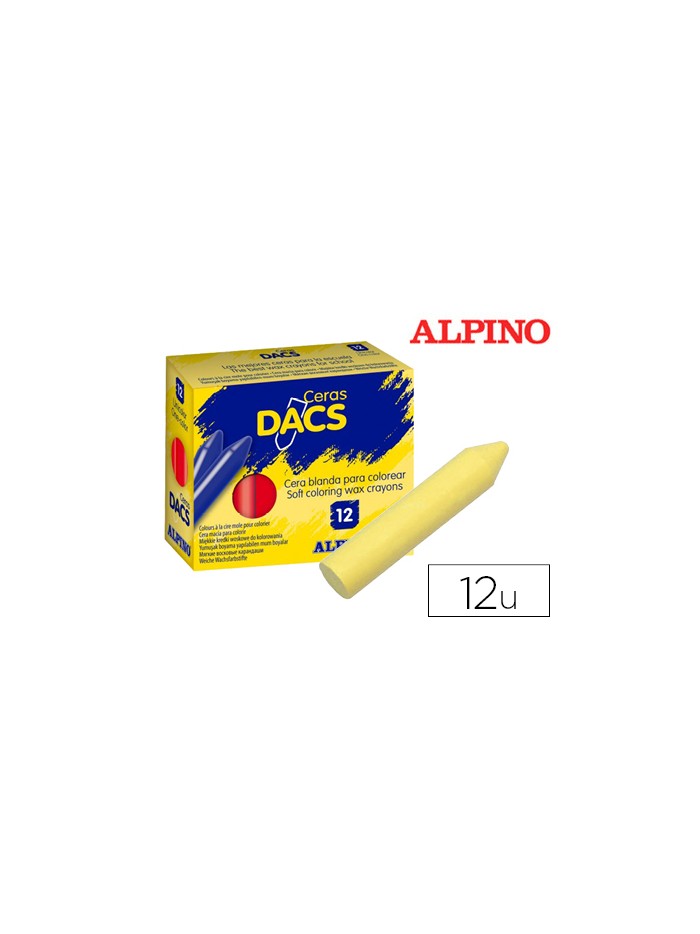Lapices cera dacs unicolor amarillo claro caja de 12 unidades Lapices cera dacs unicolor amarillo claro caja de 12 unidades