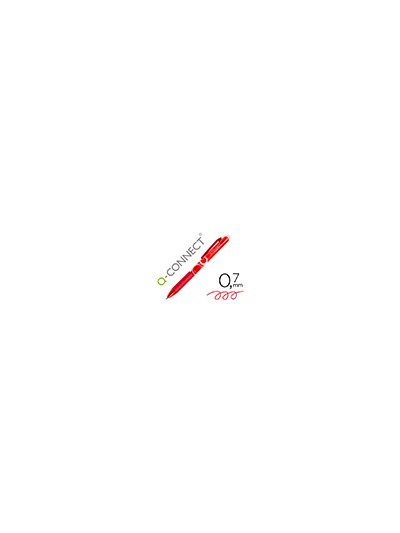 Boligrafo q-connect retractil borrable 0,7 mm color rojo