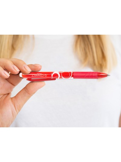 Boligrafo q-connect retractil borrable 0,7 mm color rojo
