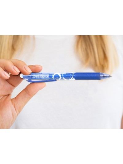 Boligrafo q-connect retractil borrable 0,7 mm color azul
