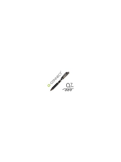 Boligrafo q-connect retractil borrable 0,7 mm color negro