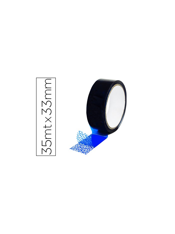 Cinta seguridad q-connect precinto postal azul 35 mt x 33 mm