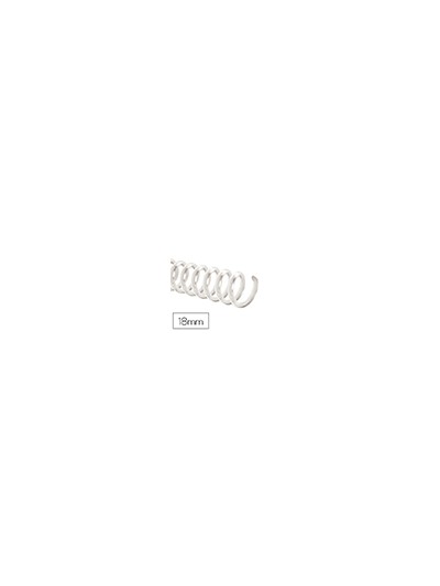 Espiral plastico q-connect transparente 32 5:1 18mm 2mm caja de 100 unidades