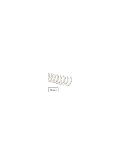 Espiral plastico q-connect transparente 32 5:1 14mm 1,8mm caja de 100 unidades