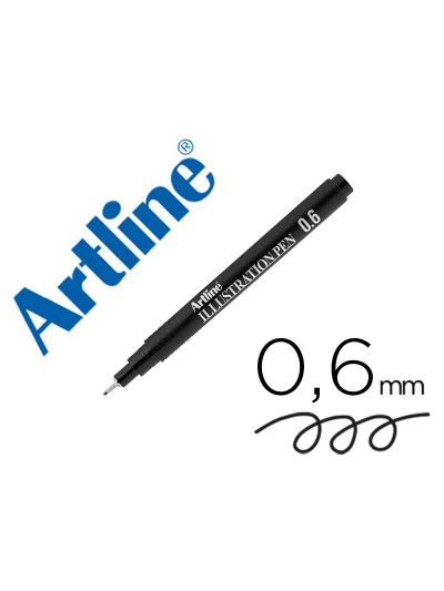 Rotulador artline calibrado micrometrico negro illustration pen ek-286iln punta poliacetal 0,6mm