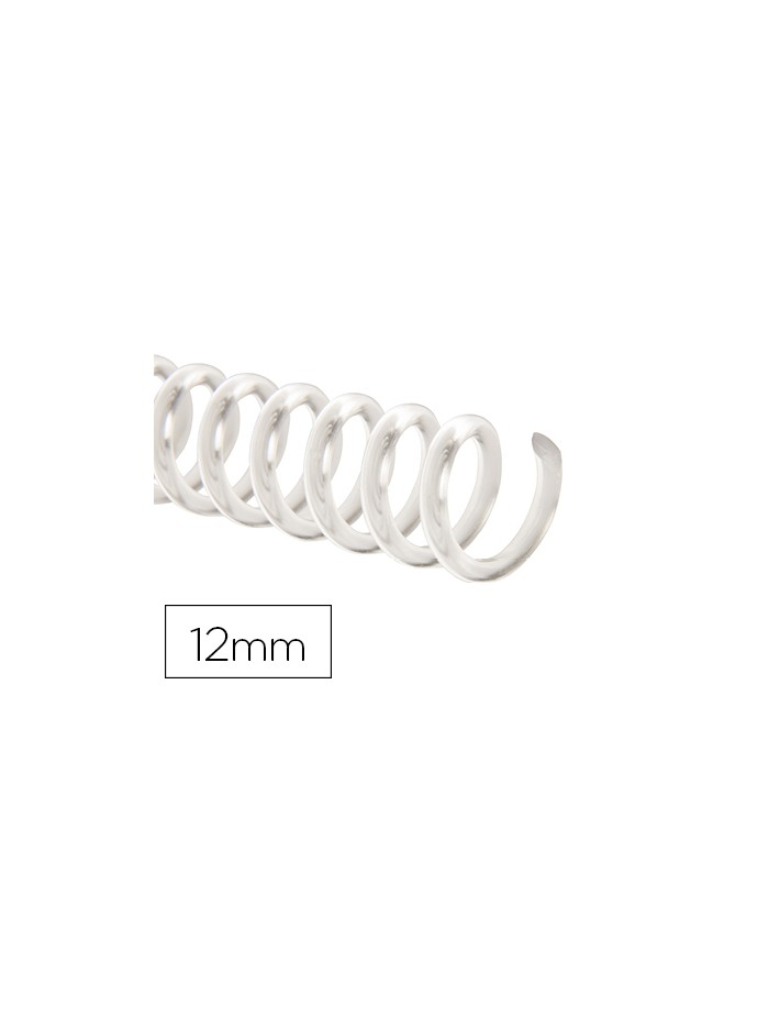 Espiral plastico q-connect transparente 32 5:1 12mm 1,8mm caja de 100 unidades Espiral plastico q-connect transparente 32 5:1 12mm 1,8mm caja de 100 unidades