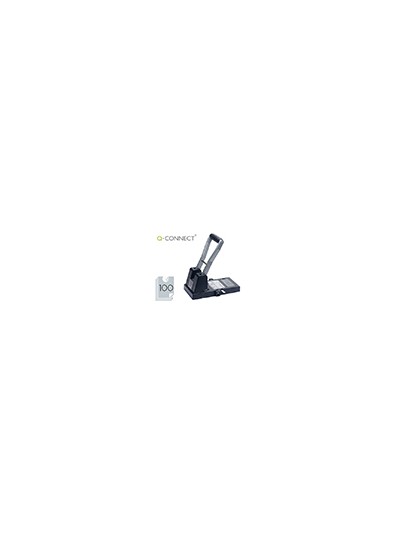 Taladrador q-connect kf18766 negro 2 taladros abertura 10 mm capacidad 100 hojas