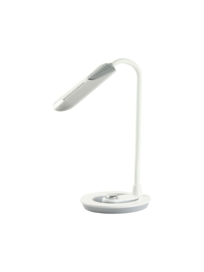 Lampara de oficina q-connect sobremesa profesional abs 18 leds 6 w interruptor sensor 3 niveles color blanco