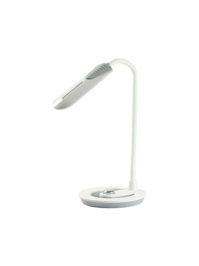 Lampara de oficina q-connect sobremesa profesional abs 18 leds 6 w interruptor sensor 3 niveles color blanco