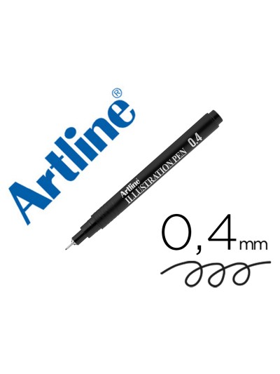 Rotulador artline calibrado micrometrico negro illustration pen ek-284iln punta poliacetal 0,4mm