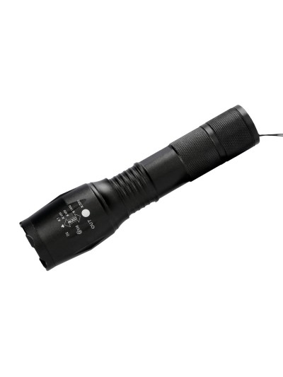 Linterna q-connect telescopica aluminio 5w modo alumbrado alto medio bajo estroboscopio sosapagado 3 pilas aaa