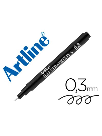 Rotulador artline calibrado micrometrico negro illustration pen ek-283iln punta poliacetal 0,3mm