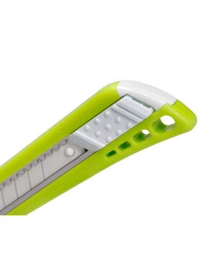 Cuter q-connect plastico ancho con guia metalica cuchilla ceramica 18 mm xd-43 blister 1 unidad