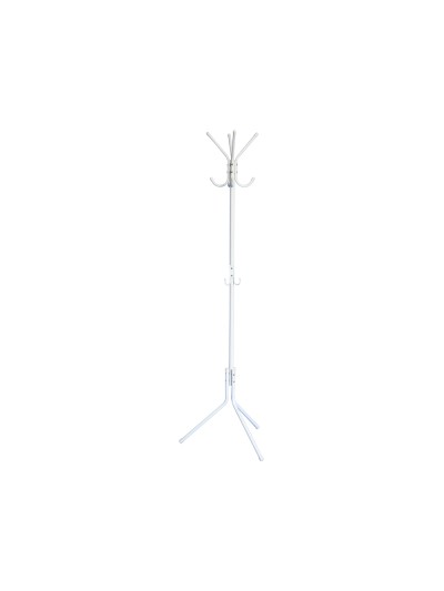 Perchero metalico q-connect blanco 8 colgadores 173x51 cm