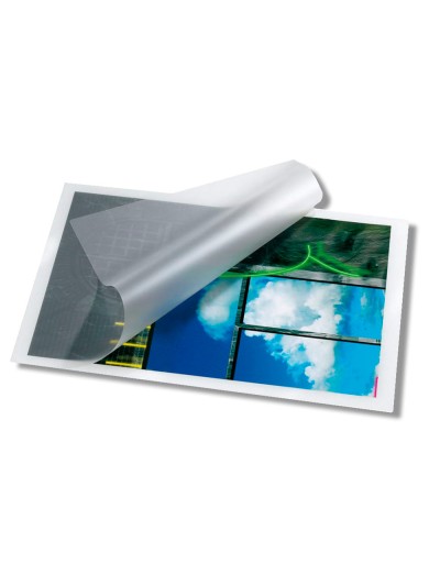 Bolsa de plastificar q-connect 153 x 216 mm din a5 125 mc autoadhesivas caja de 100 unidades
