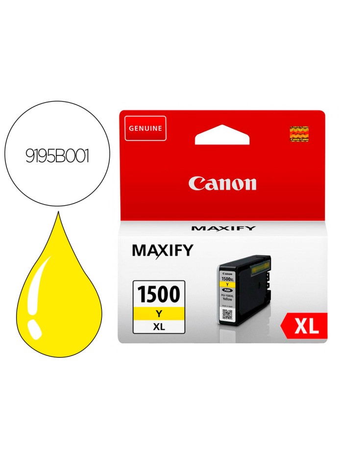 Ink-jet canon pgi-1500xl mb2050 / mb2150 / mb2155 / mb2350 / mb2750 / mb2755 amarillo Ink-jet canon pgi-1500xl mb2050 / mb2150 / mb2155 / mb2350 / mb2750 / mb2755 amarillo