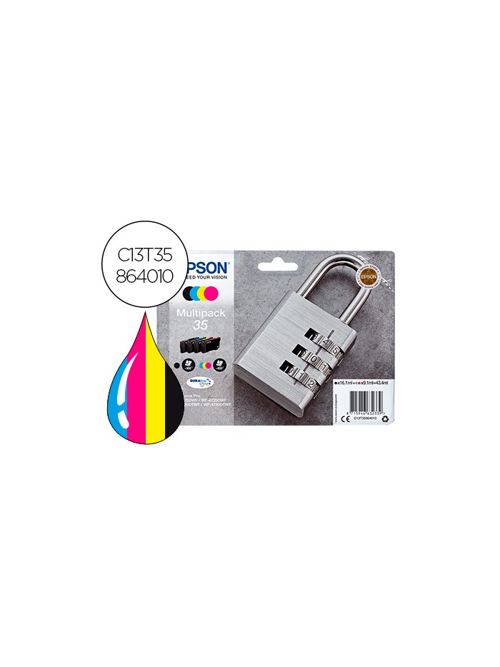 Ink-jet epson 35 t3586 pro wf-4720dwf / 4725dwf / 4730dtwf / 4740dtwf multipack negro amarillo cian magenta Ink-jet epson 35 t3586 pro wf-4720dwf / 4725dwf / 4730dtwf / 4740dtwf multipack negro amarillo cian magenta