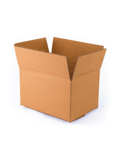 Caja para embalar q-connect americana ultrarresistente carton reciclado canal doble 7mm color kraft 304x150x217 mm