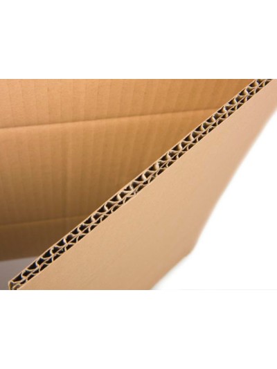Caja para embalar q-connect americana ultrarresistente carton reciclado canal doble 7mm color kraft 304x150x217 mm