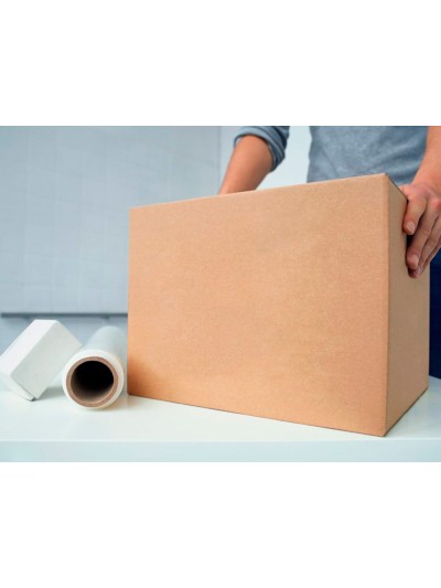 Caja para embalar q-connect americana ultrarresistente carton reciclado canal doble 7mm color kraft 304x150x217 mm