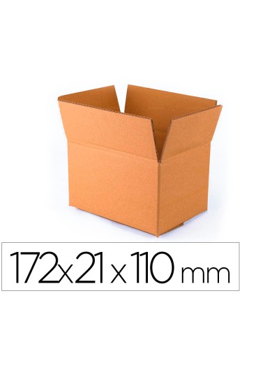 Caja para embalar q-connect americana ultrarresistente carton reciclado canal doble 7mm color kraft 172x217x110 mm