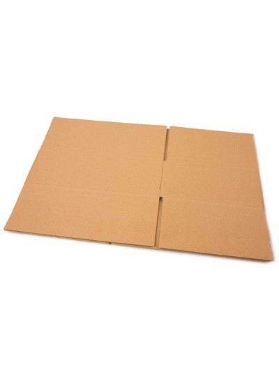 Caja para embalar q-connect americana ultrarresistente carton reciclado canal doble 7mm color kraft 172x217x110 mm
