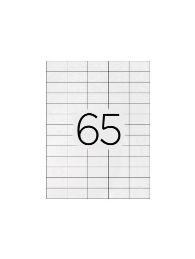 Etiqueta adhesiva q-connect kf15386 tamaño 38,1x21,2 mm fotocopiadora laser ink-jet caja con 100 hojas din a4
