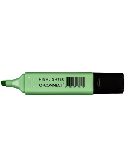 Rotulador q-connect fluorescente pastel verde punta biselada