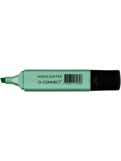 Rotulador q-connect fluorescente pastel azul punta biselada