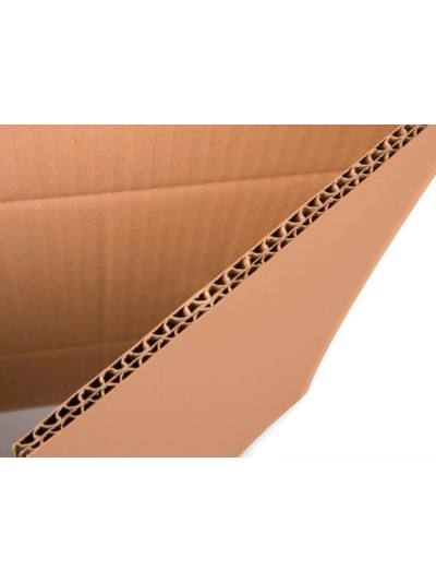 Caja para embalar q-connect ultrarresistente regulable en altura carton canal doble 7 mmcolor kraft 350x325x280 mm