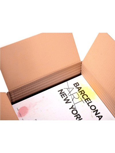 Caja para embalar q-connect ultrarresistente regulable en altura carton canal doble 7 mmcolor kraft 350x325x280 mm