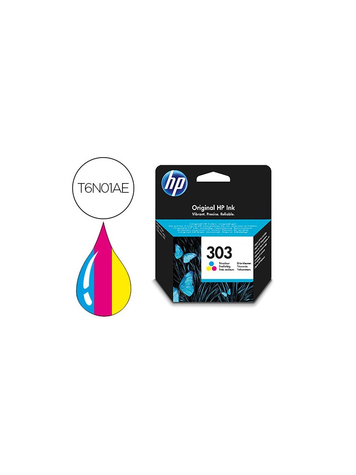 Ink-jet hp n. 303 envy photo 6230 / 7130 / 7830 color tricolor capacidad 200 paginas Ink-jet hp n. 303 envy photo 6230 / 7130 / 7830 color tricolor capacidad 200 paginas
