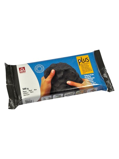 Arcilla sio-2 plus negra endurece al aire paquete de 500 gr