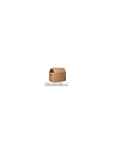 Caja para embalar q-connect americana ultrarresistente conasas carton canal doble 7 mm color kraft 700x440x330 mm