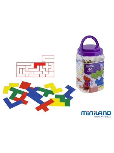 Juego didactico miniland pentominos de colores