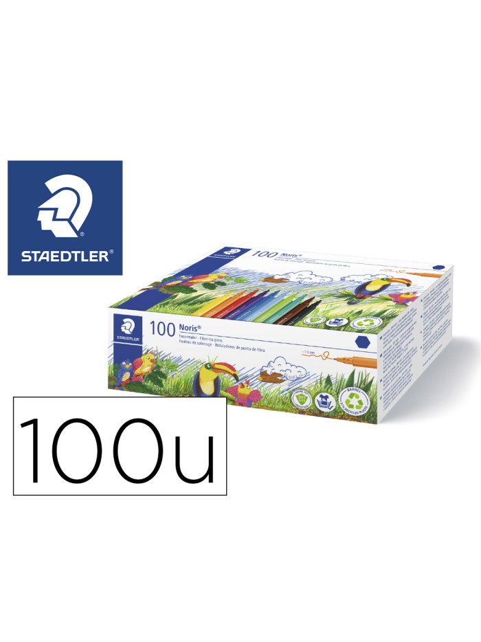 Rotulador staedtler noris 326 school pack de 100 unidades colores surtidos 10 x color Rotulador staedtler noris 326 school pack de 100 unidades colores surtidos 10 x color