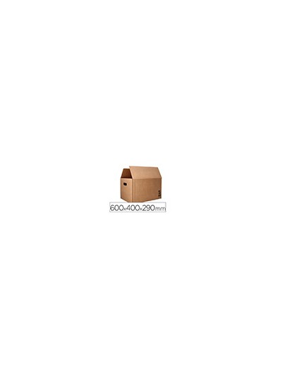 Caja para embalar q-connect americana ultrarresistente conasas carton canal doble 7 mm color kraft 600x400x290 mm