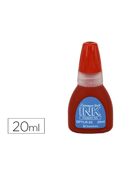 Tinta x'stamper quix para sellos roja bote de 20 ml