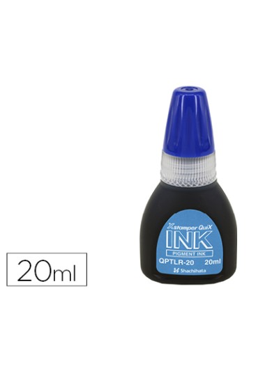 Tinta x'stamper quix para sellos azul bote de 20 ml