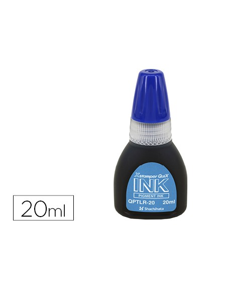 Tinta x'stamper quix para sellos azul bote de 20 ml