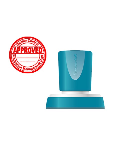 Sello x'stamper quix personalizable color rojo redondo diametro 38 mm q-53