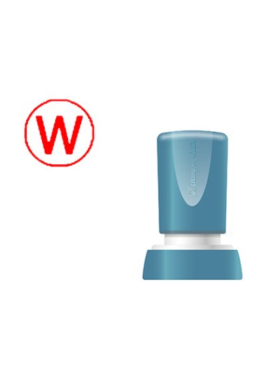 Sello x'stamper quix personalizable color rojo redondo diametro 20 mm q-34