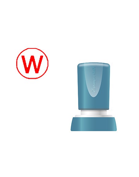 Sello x'stamper quix personalizable color rojo redondo diametro 20 mm q-34