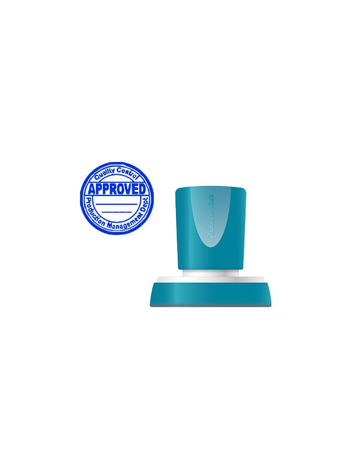 Sello x'stamper quix personalizable color azul redondo diametro 38 mm q-53 Sello x'stamper quix personalizable color azul redondo diametro 38 mm q-53