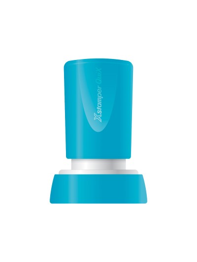 Sello x'stamper quix personalizable color azul redondo diametro 20 mm q-34