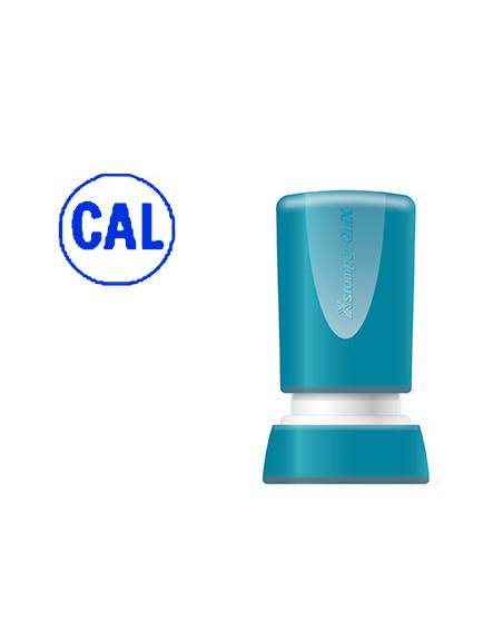 Sello x'stamper quix personalizable color azul redondo diametro 14 mm q-32