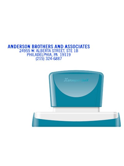 Sello x'stamper quix personalizable color azul medidas 16x83 mm q-26